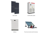 Mono Güneş Panelleri Inverter ve Enerji Depolama Bataryası Ev için Tam 120KW 150KW