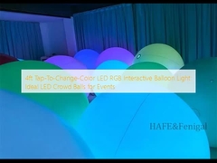 4ft Tap-To-Change-Color LED RGB Interactive Balon Light: Etkinlikler için ideal LED Kalabalık Topları