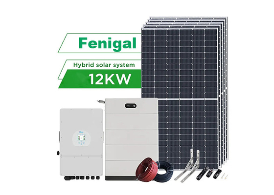 Ev İçin 12KW Güneş Paneli Sistemi Tek Noktadan Çözümler İnvertör Hibrit 48V