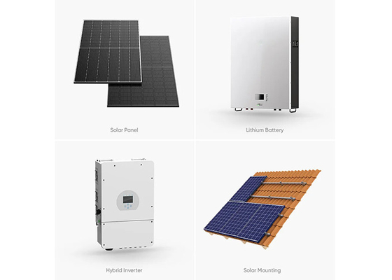 MPPT Güneş Paneli Ev Hibrit Güç Sistemi Tam 48V 3Kw 5Kw 8Kw 10K