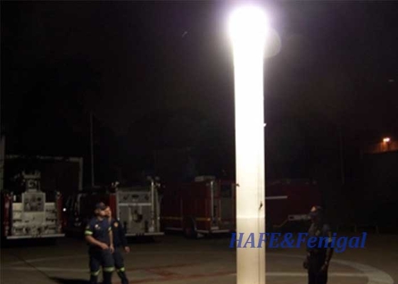 Taşınabilir şişme aydınlatma kulesi Gece açık hava aydınlatma ekipmanları 575 W HMI Parlama yok