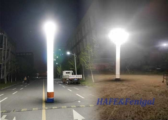 Taşınabilir şişme aydınlatma kulesi Gece açık hava aydınlatma ekipmanları 575 W HMI Parlama yok