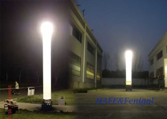 Taşınabilir şişme aydınlatma kulesi Gece açık hava aydınlatma ekipmanları 575 W HMI Parlama yok