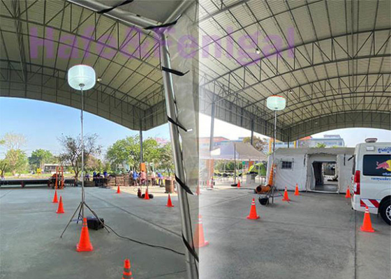800W'lik sönükleyici LED Kurtarma İnşaat Güvenlik Balonu ışığı
