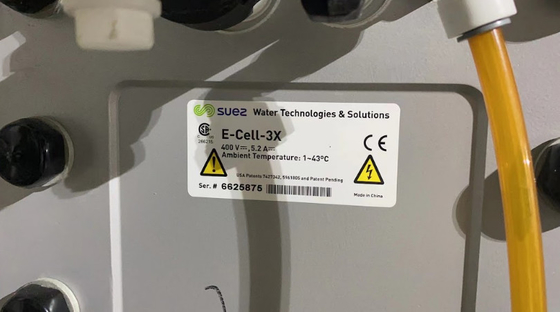 Akış 5.0 M3/H Veolia Suez EDI Modülleri E-Cell-3X Suez Ultra saf su sağlamak için