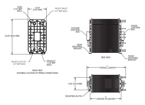 Daha fazla istikrar Ionpure CEDI LX-Z IP-LXM30Z-5 Elektronik Enerji Endüstrisi için