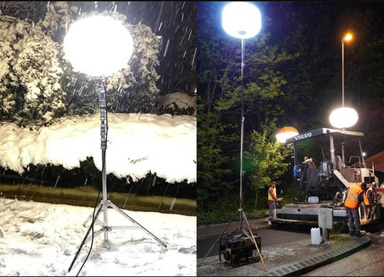 Gece İnşaatı için 360 Derece SUN 480W LED Balon Işık, Göz Kamaştırmayan Çalışma Alanı Aydınlatması
