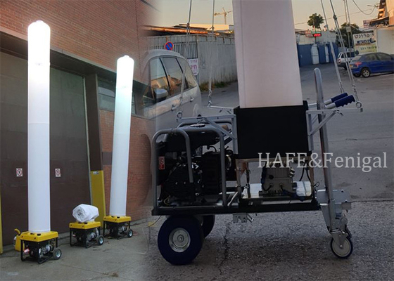 Dış Mekan Güç Kaynağı İsteğe Bağlı 120V/50HZ HID 1000w Şişme Acil Durum Aydınlatma Kulesi Aküsü