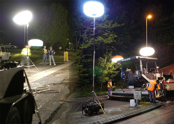 Güvenlik Balonu Işık Kulesi 600w Yol ve Bina Onarımları Işıklandırma için LED