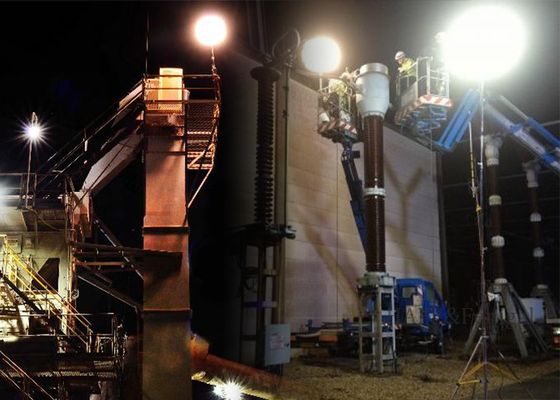 600W LED Güvenlik Balon Işık Kulesi – Yol Yapımı Onarımları için Parlamasız Aydınlatma