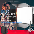 MAX80 Çift SKK Paneli LED Stüdyo Işıkları 120 Derece Metalik Mühendislik Plastik Gövde Çerçevesi