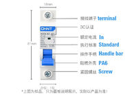 Chint NXB Minyatür Devre Kesici 1 ~ 63A, 80 ~ 125A, 1 P, 2 P, 3 P, 4 P Devre Koruması için 4 P AC230 / 400 V Kullanımı