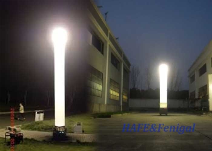 Taşınabilir şişme aydınlatma kulesi Gece açık hava aydınlatma ekipmanları 575 W HMI Parlama yok