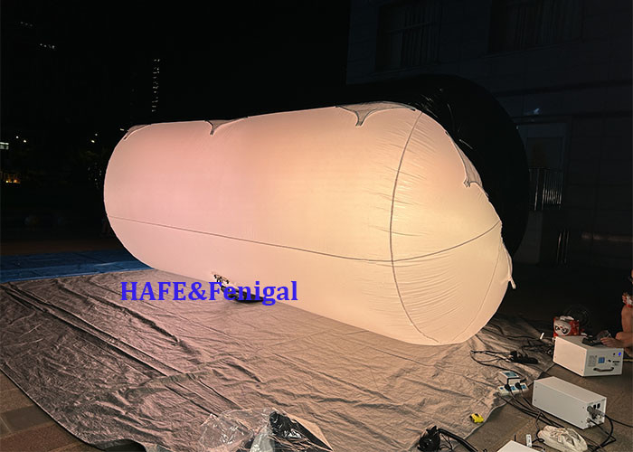 1.8kw Tube Helium Air Filled Bi Color LED DMX CRMX Kontrol Balonu Işıkları Film