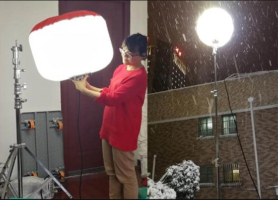 Polysilk Malzemesi Güneş 480W Asfalt Taşama ve İnşaat Alanları için LED Balon Işıkları