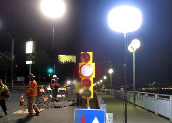 800W Kısılabilir LED Şişme Işık Kulesi Gece Kurtarma ve İnşaat Güvenliği için Özelleştirilebilir